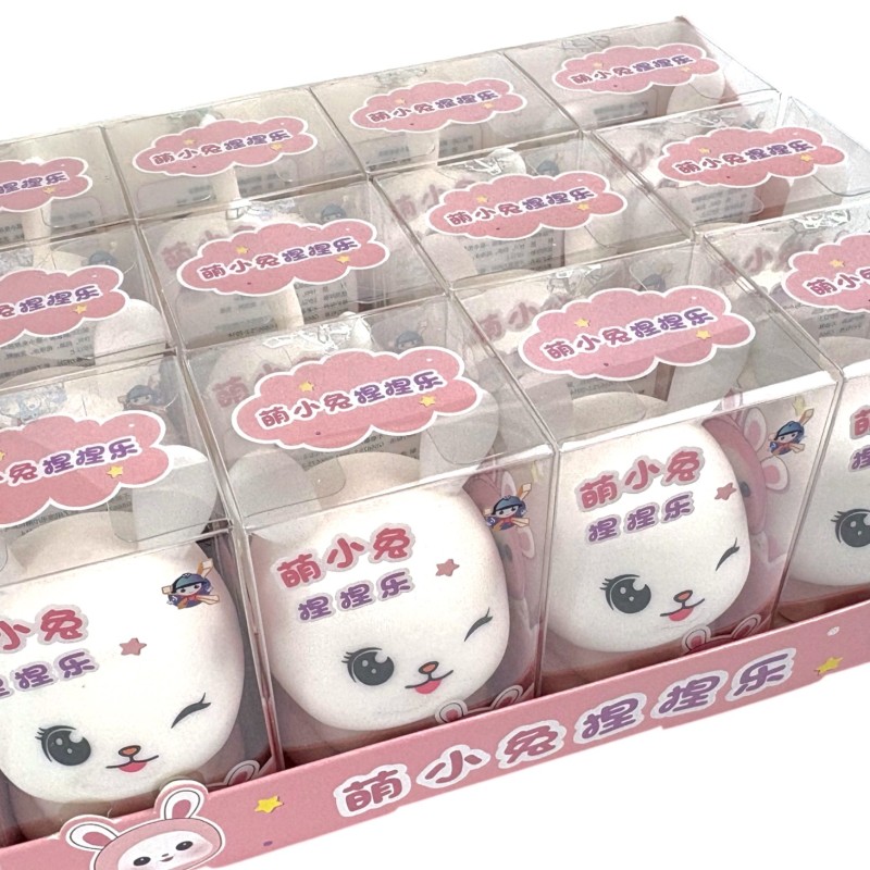 Gniotek antystresowy królik kawaii z pianką piankoliną 1 szt.