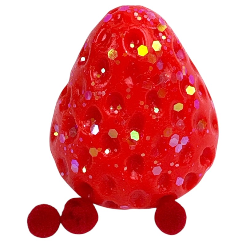 Gniotek antystresowy truskawka mochi foodie 1 szt. czerwony