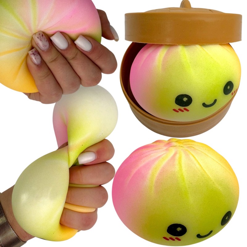 Gniotek antystresowy dumpling tęczowy w pudełku 10 cm 1 szt