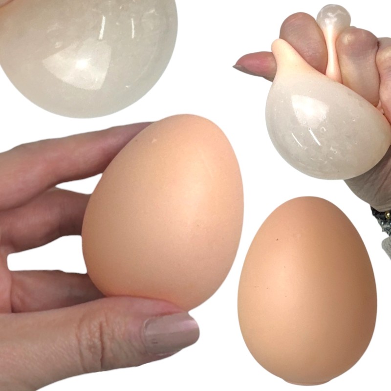 Gniotek jajko z kulkami żelowymi Orbeez 1 szt. kawaii 6,5 cm