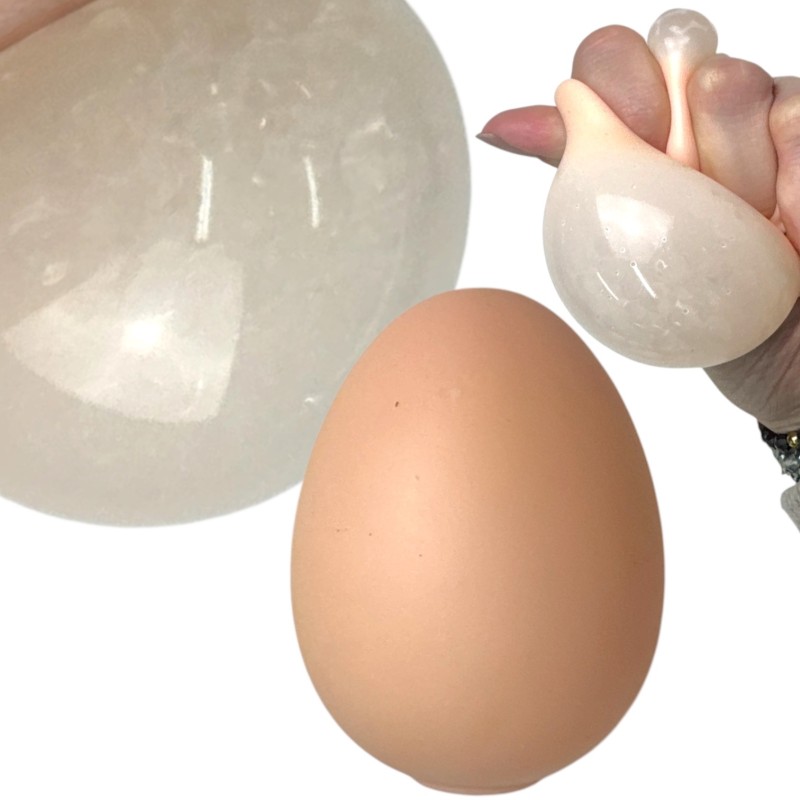 Gniotek jajko z kulkami żelowymi Orbeez 1 szt. kawaii 6,5 cm