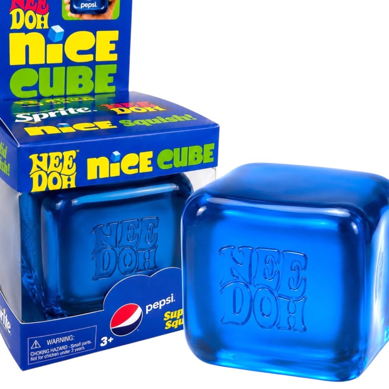 Gniotek żelowy Nice Cube kostka lodu niebieska 7,5 cm