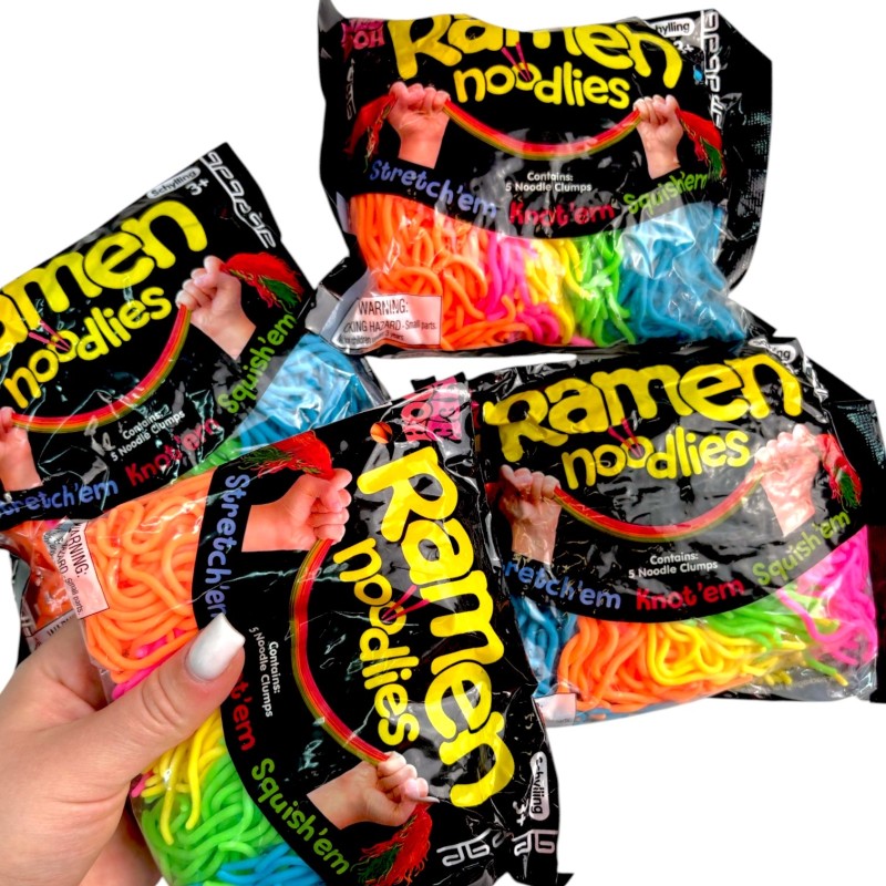Ramen Noodles gniotek NeeDoh antystresowy tęczowy 1 zestaw