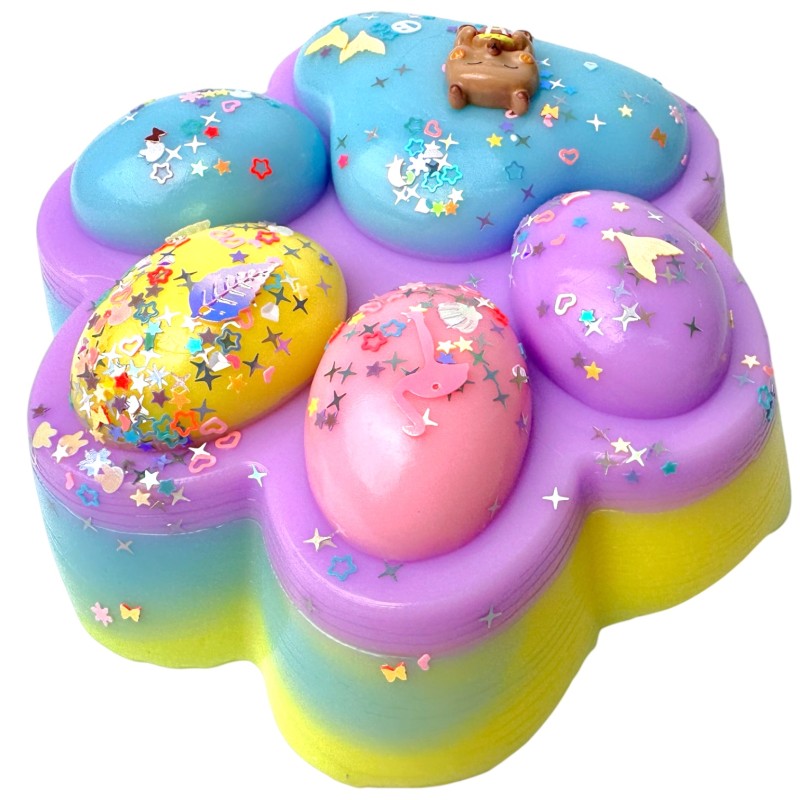 Gniotek kocia łapka pastel Jumbo 17x15 cm terapia ręki SI ADHD