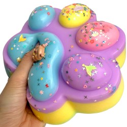 Gniotek kocia łapka pastel Jumbo 17x15 cm terapia ręki SI ADHD