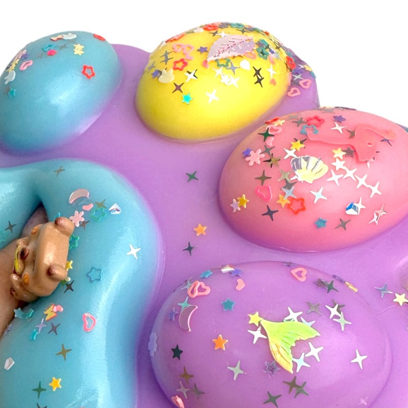 Gniotek kocia łapka pastel Jumbo 17x15 cm terapia ręki SI ADHD